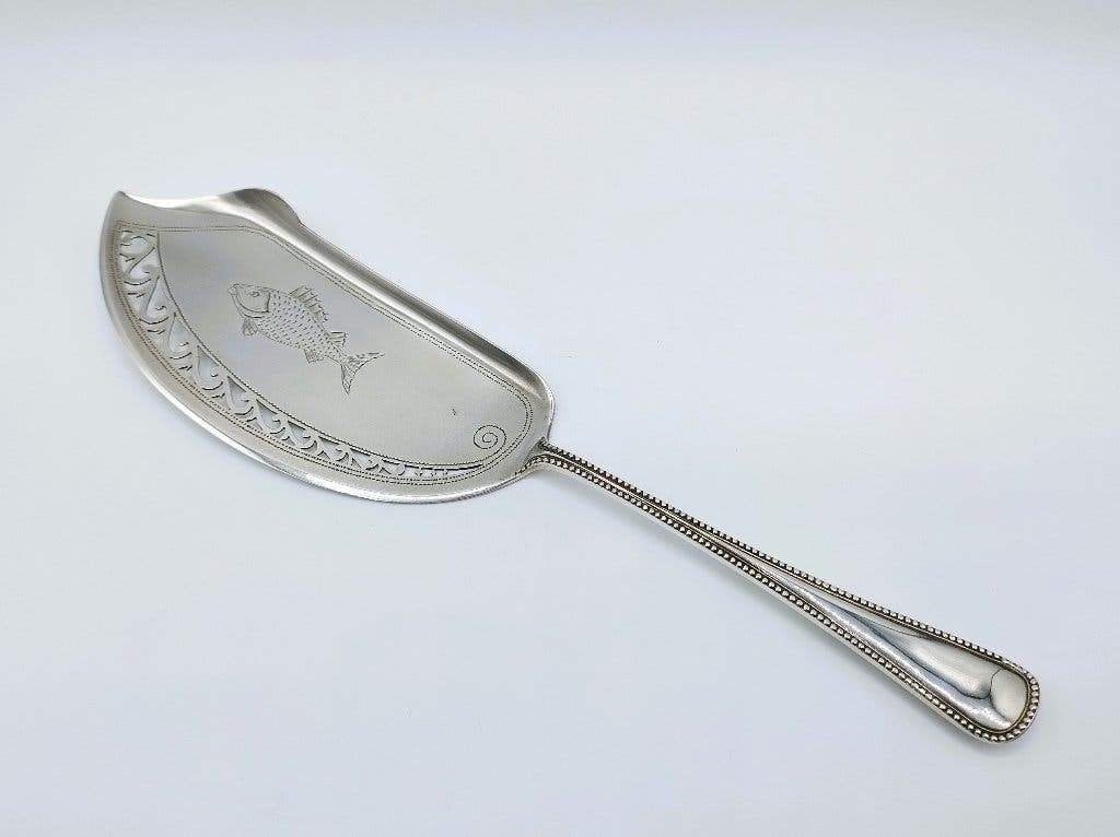 Zilveren visschep, J.A.A. Gerritsen, Zeist, 1912, Antiek en Kunst, Antiek | Goud en Zilver, Verzenden, Zilver