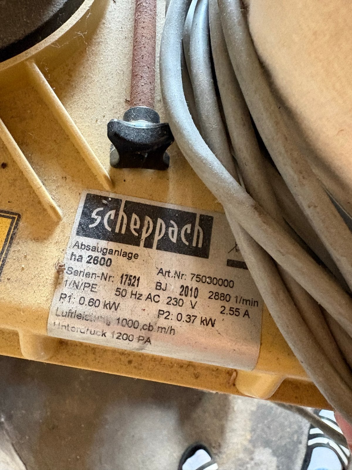 Scheppach HA 2600 Afzuiger - Krachtig en Betrouwbaar, Doe-het-zelf en Verbouw, Ophalen, Gebruikt, Afzuiger