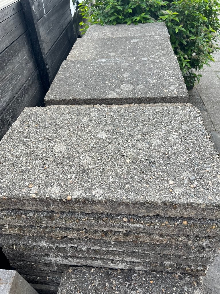 Grindtegels 40 x 60, Tuin en Terras, Ophalen, Gebruikt, 10 m² of meer, Beton