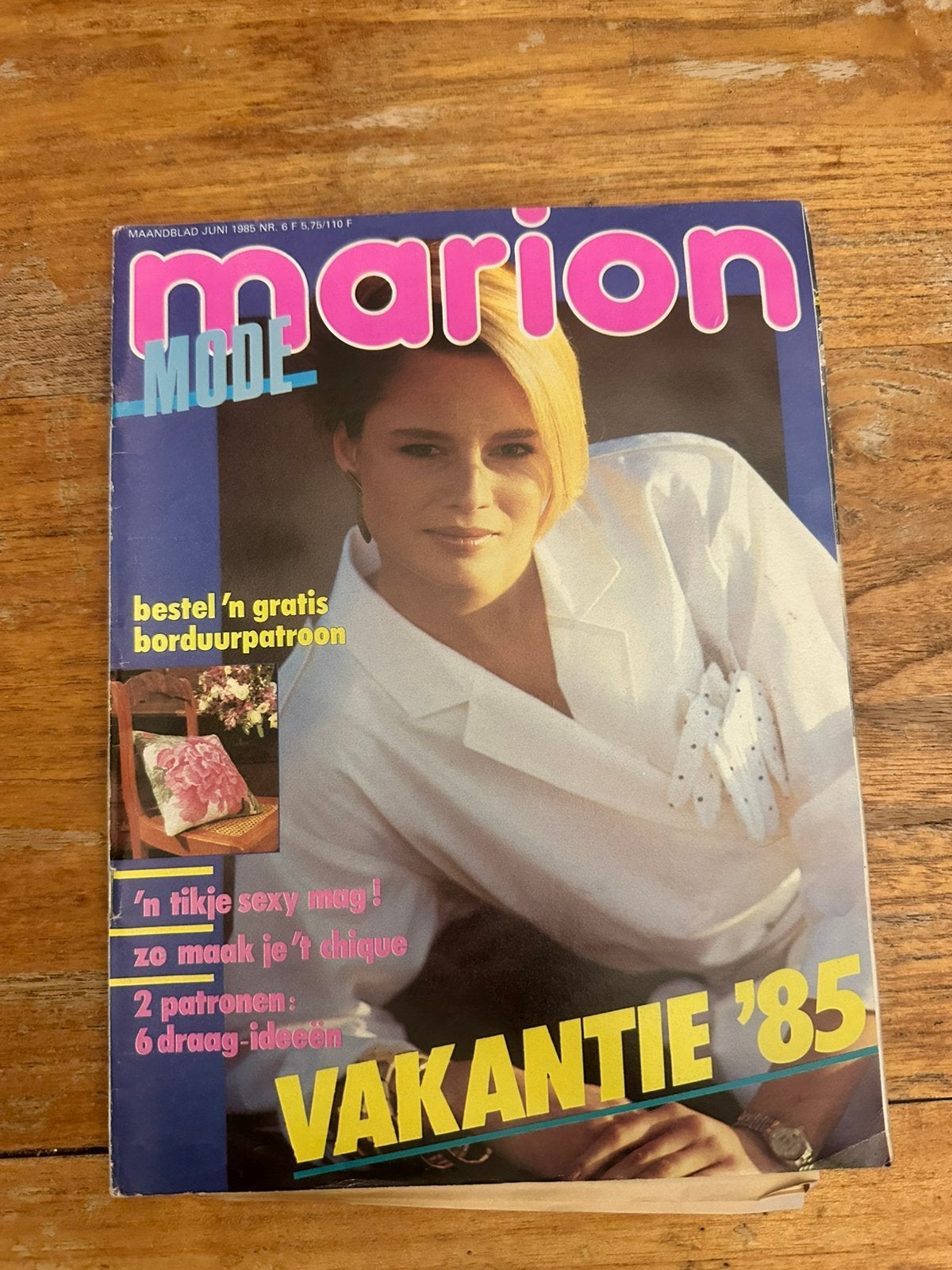 Vintage Marion Mode juni 1985 Vakantie '85 (Incl.patronen), Ophalen of Verzenden, Gebruikt, Vrouw, Overige merken