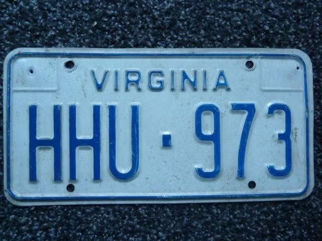 Kentekenplaat licenseplate Virginia 2 USA, Verzenden, Gebruikt, Auto's
