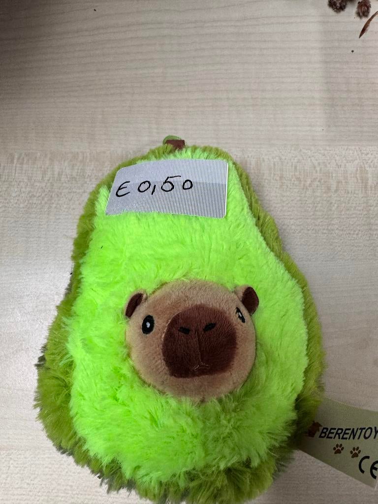 Leuke avocado knuffel met capybara gezicht, Kinderen en Baby's, Speelgoed | Knuffels en Pluche, Groen, Overige merken, Overige karakters