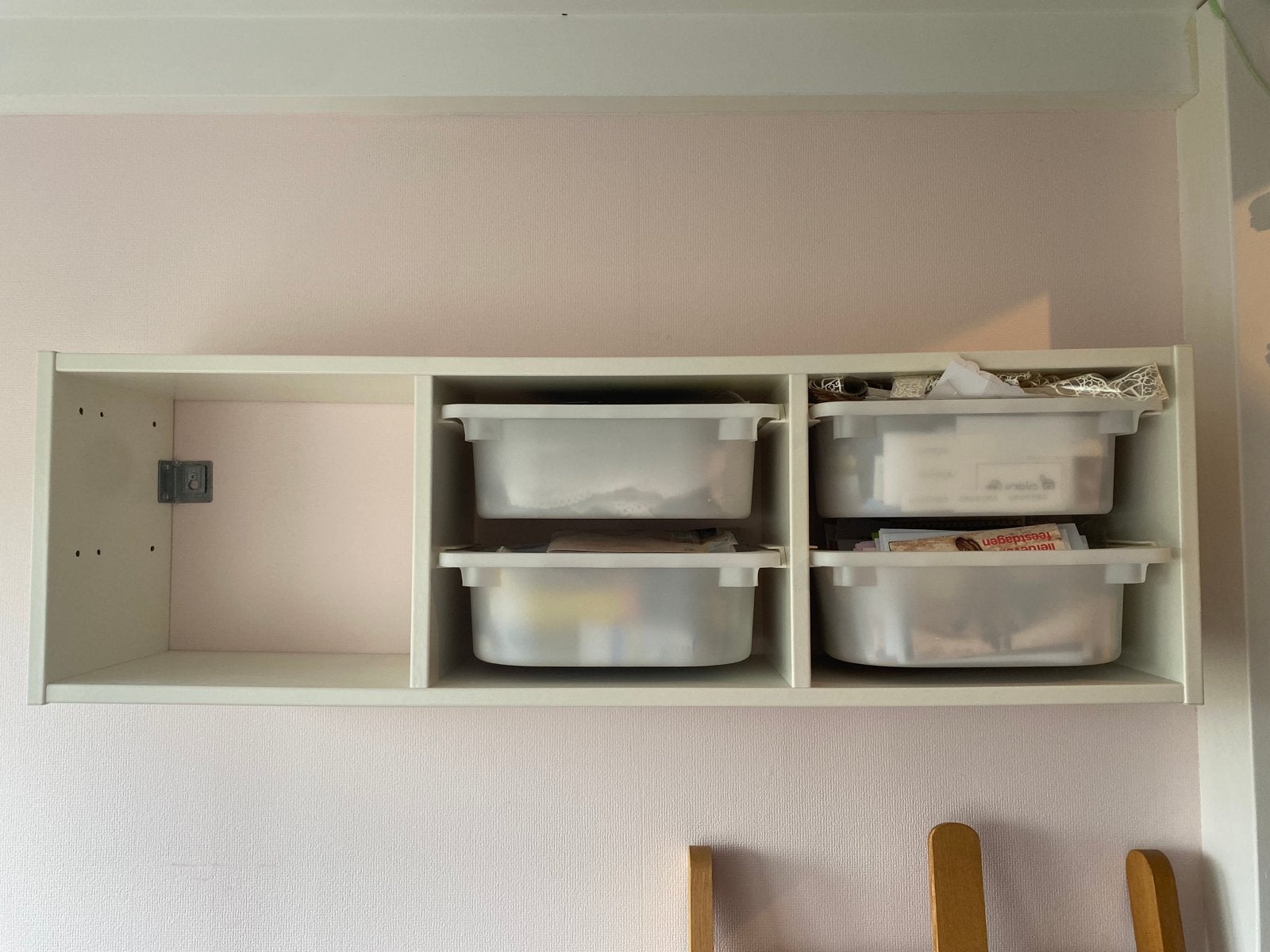 Ikea Trofast ophangkast met 4 witte lades - 99x30 cm, Ophalen, Gebruikt