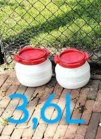 Curtec Vaten/Tonnen met Schroefdeksel - 3,6 L- zgan, Ophalen of Verzenden, Zo goed als nieuw