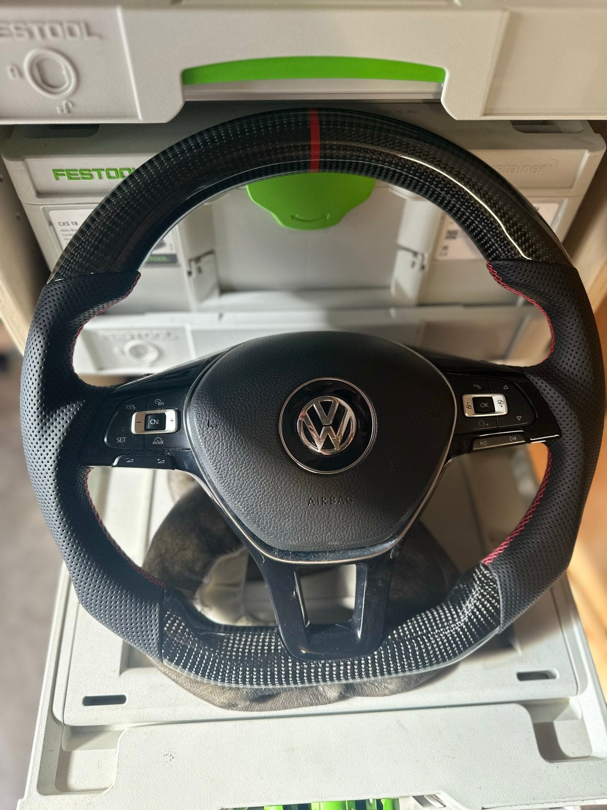 Carbon fiber Volkswagen golf  polo stuurwiel, Auto-onderdelen, Ophalen, Gebruikt, Volkswagen