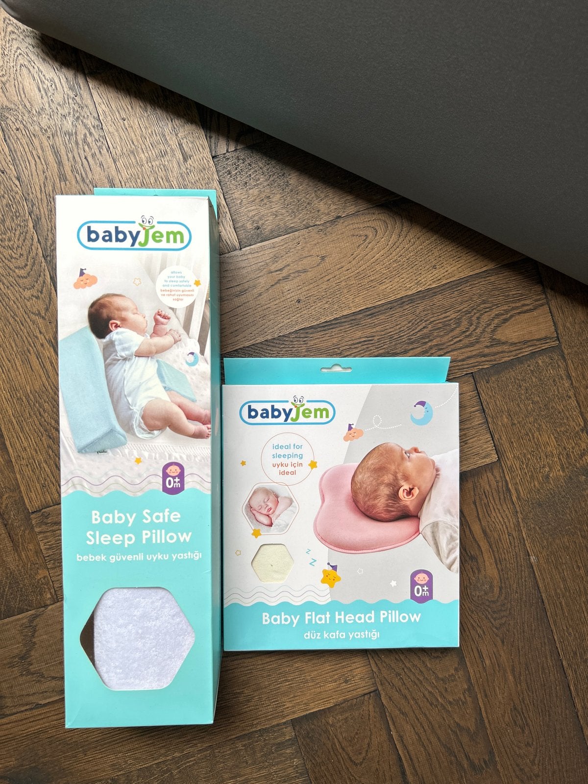 Babyjem Slaapkussen & Anti-Plathoofdkussen (allebei wit), Ophalen, Nieuw