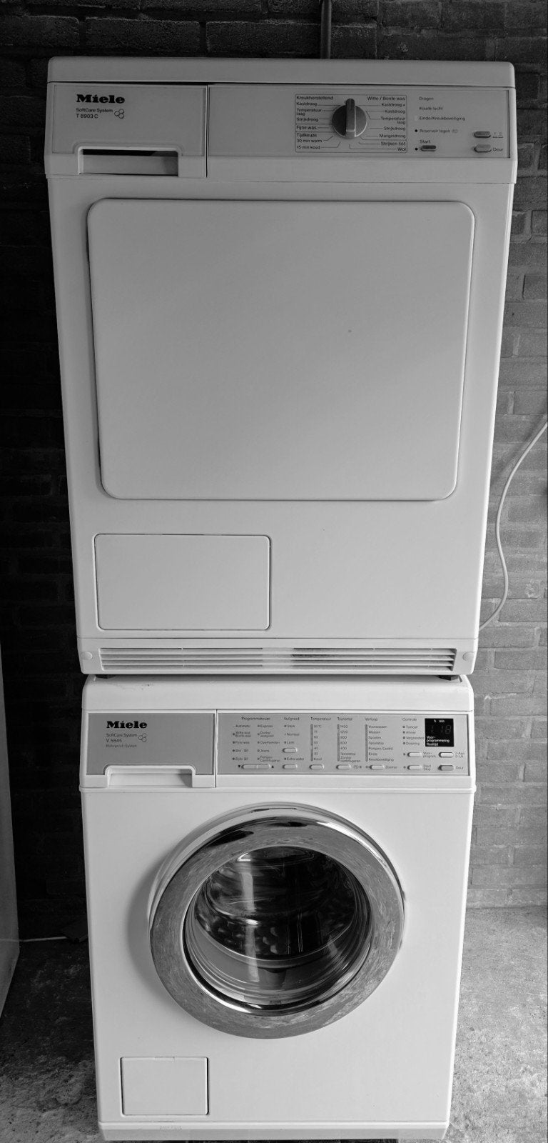 Miele SoftCare 8kg wasmachine & condensdroger set