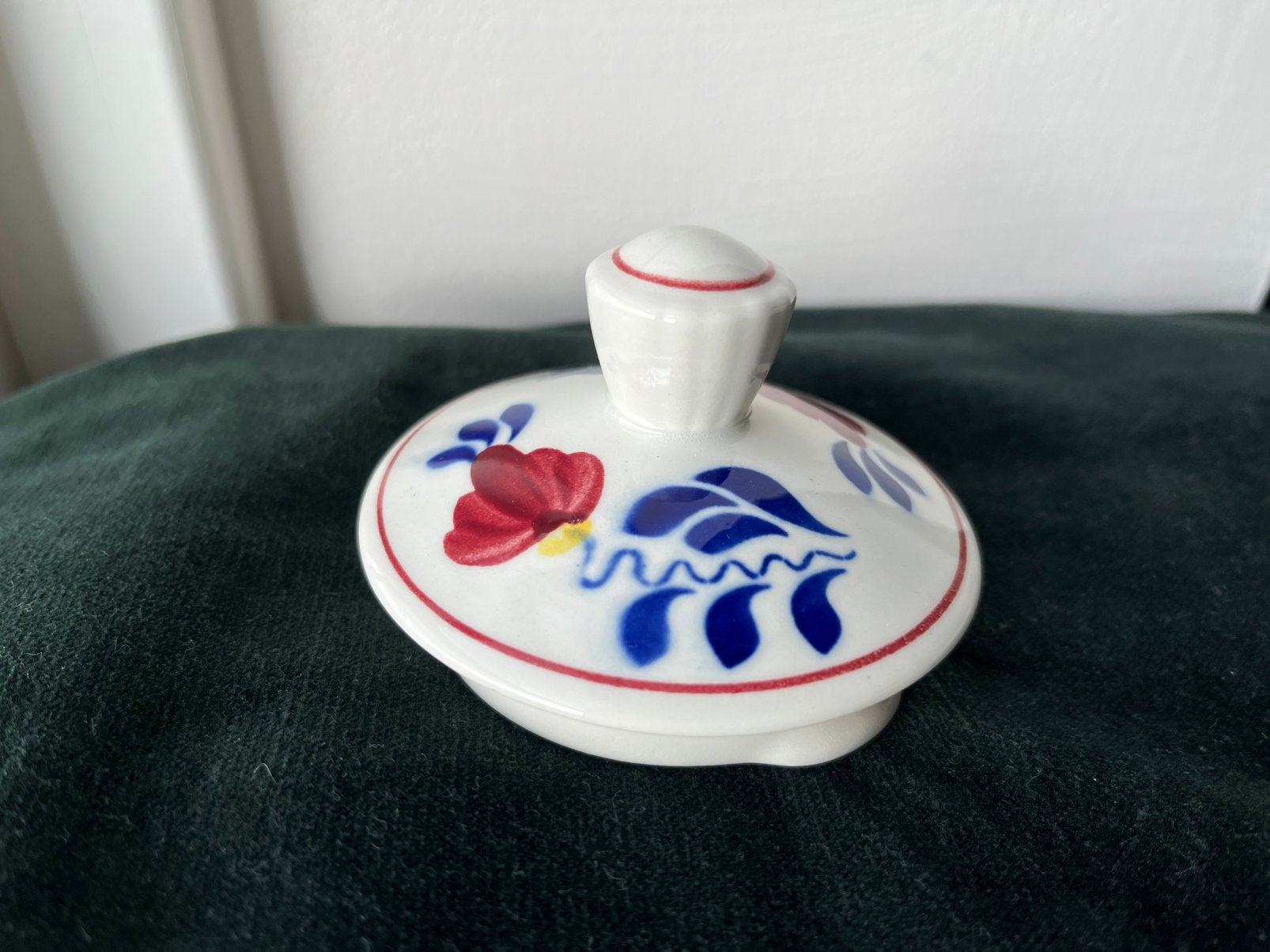 Boerenbont theepot deksel, Ophalen of Verzenden