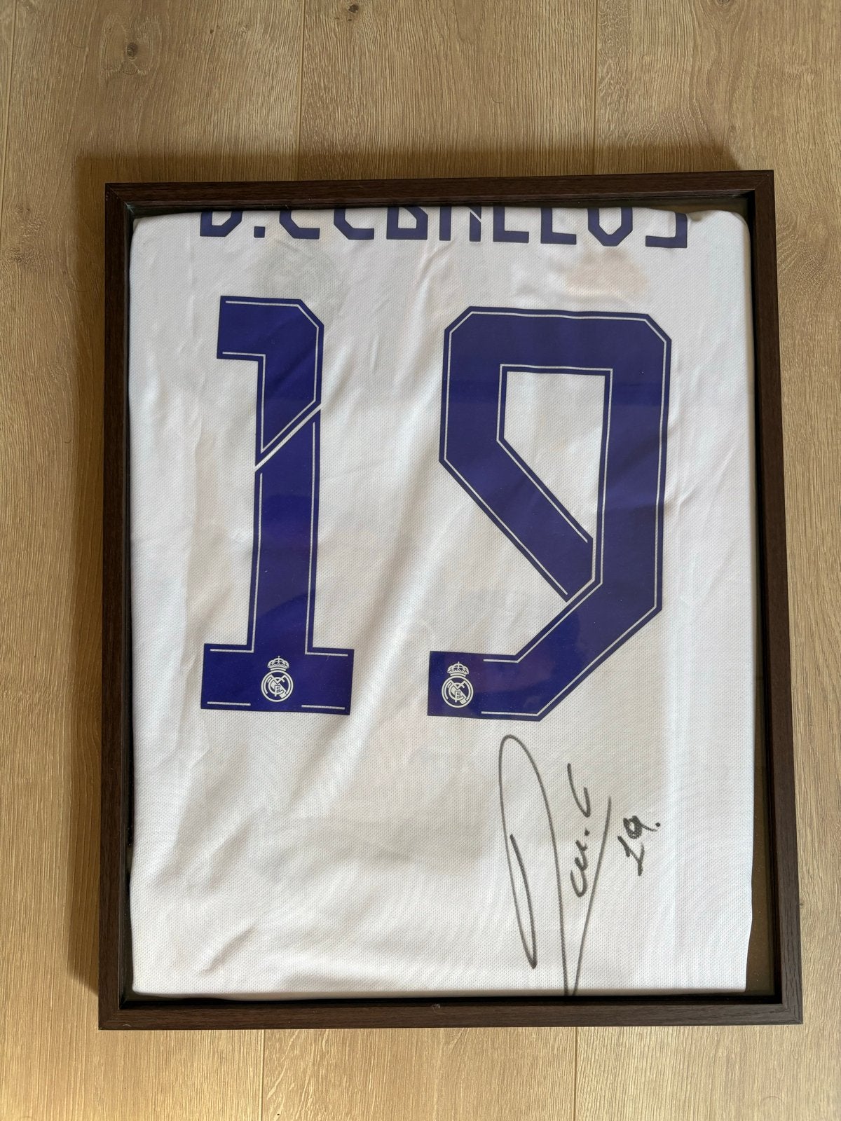 Ingelijst gesigneerd Real Madrid shirt Dani Ceballos, Ophalen, Zo goed als nieuw, Shirt