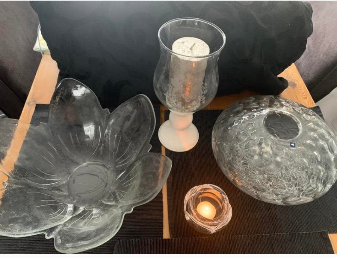Allerlei lux glaswerk- windlicht, waxinelicht enz, Ophalen, Zo goed als nieuw, Overige materialen