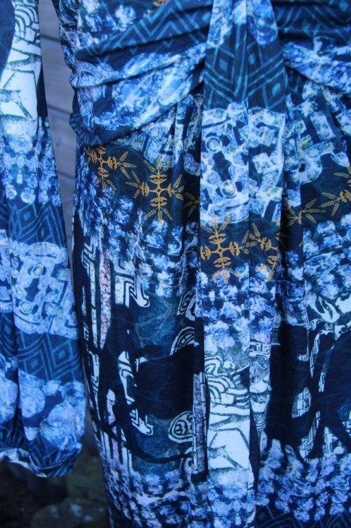 Jurk blauw/ oranje Etoile du Monde mt 5 (L) Vaste prijs, Kleding | Dames, Blauw, Etoile du Monde, Maat 42/44 (L), Ophalen of Verzenden