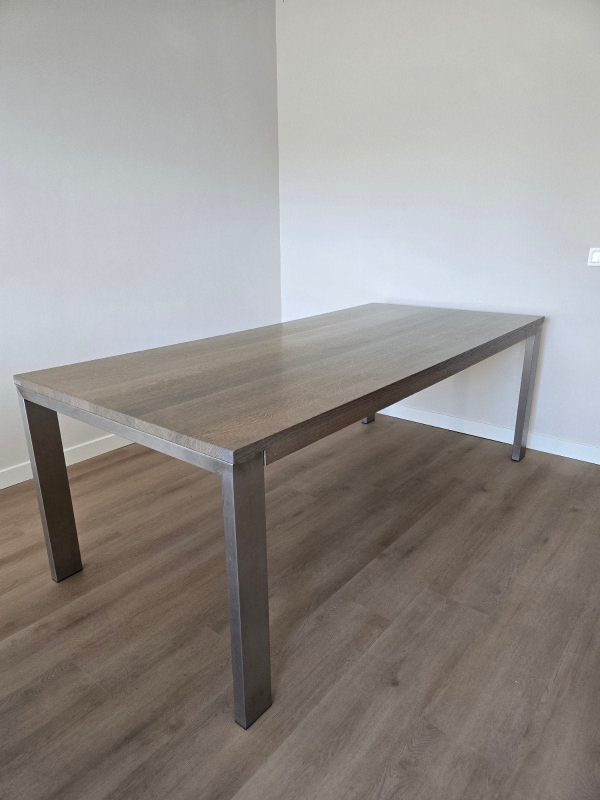 Robuuste Bert Plantagie tafel massief eiken 220x100cm, Huis en Inrichting, Tafels | Eettafels, Ophalen