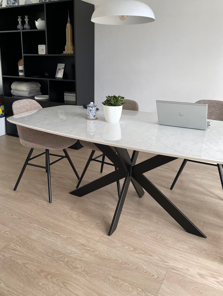 Kas20 eettafel Deens ovaal 200x100cm, Huis en Inrichting, Tafels | Eettafels, Ophalen, Gebruikt, 100 tot 150 cm, 200 cm of meer