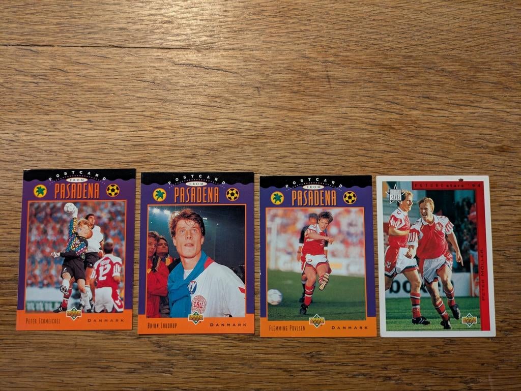 UpperDeck WK '94: 4x speciale kaarten Denemarken, Ophalen of Verzenden, Zo goed als nieuw, Buitenlandse clubs, Spelerskaart