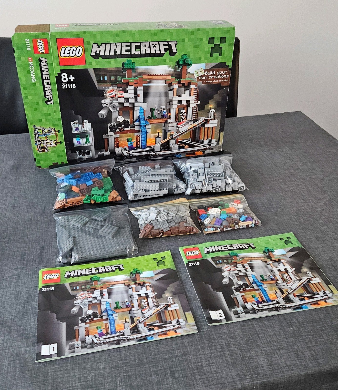 lego minecraft 21118 open, Minecraft, Lego, Ophalen of Verzenden, Zo goed als nieuw