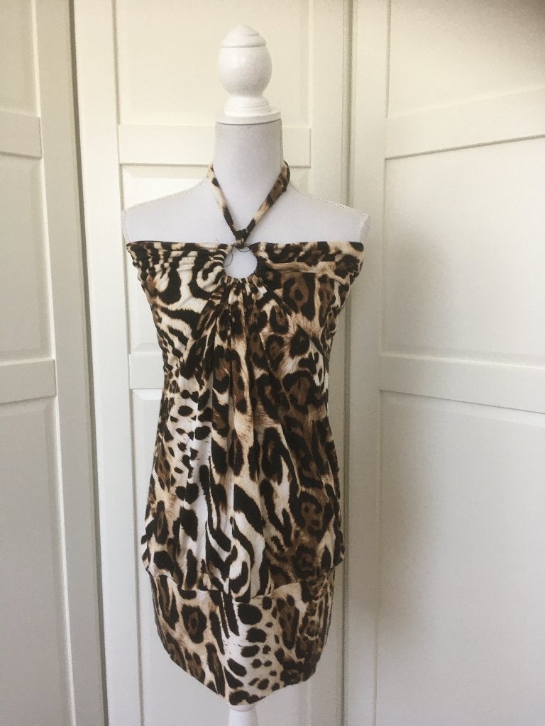 Vesu panter leopard (strapless) mouwloze top XXL, valt als L, Kleding | Dames, Bruin, Maat 46/48 (XL) of groter, Ophalen of Verzenden