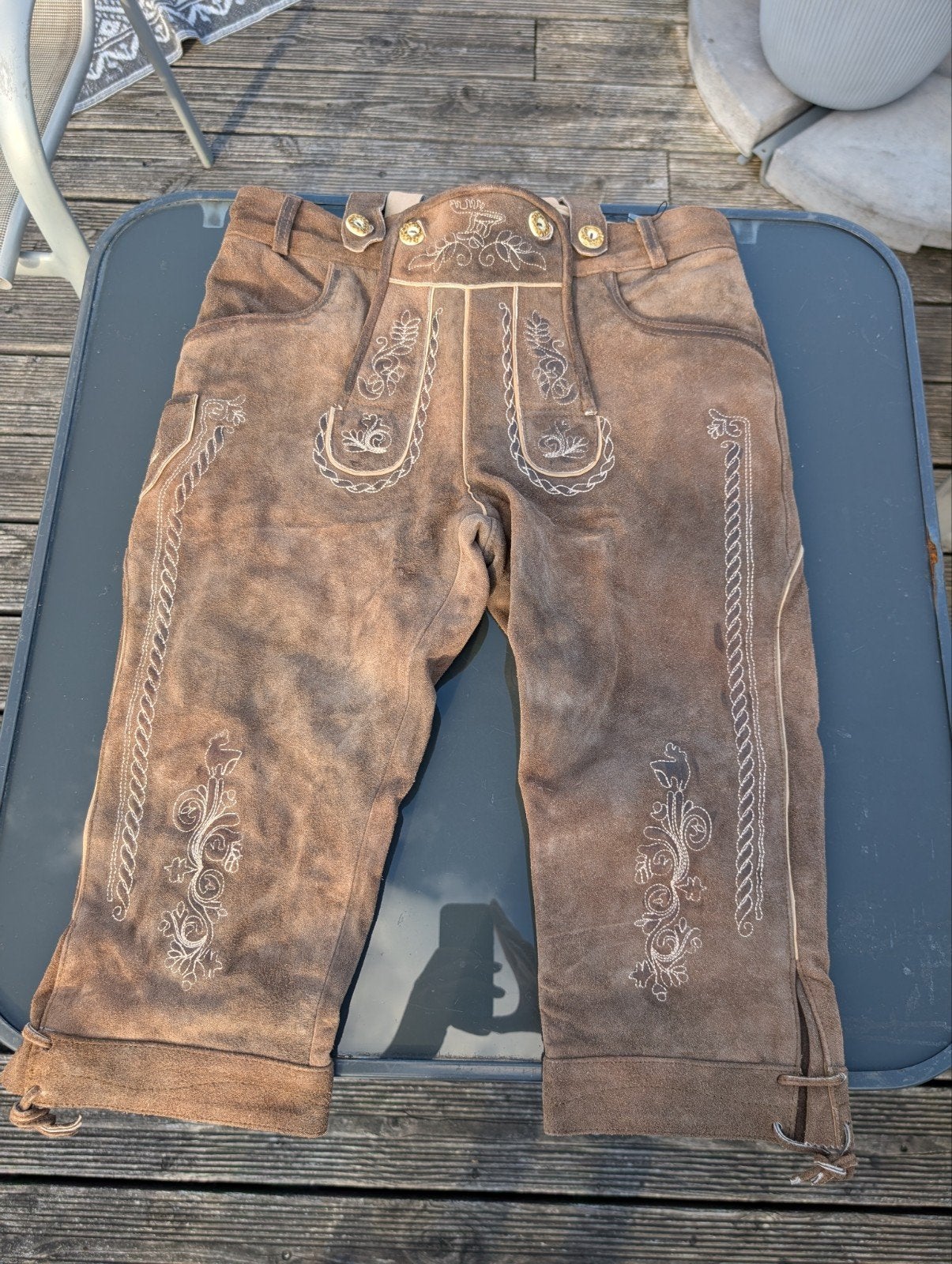 Nieuwe lederhose maat 48, echt leer, Kleding | Heren, Broeken en Pantalons, Ophalen of Verzenden, Nieuw, Maat 48/50 (M), Bruin