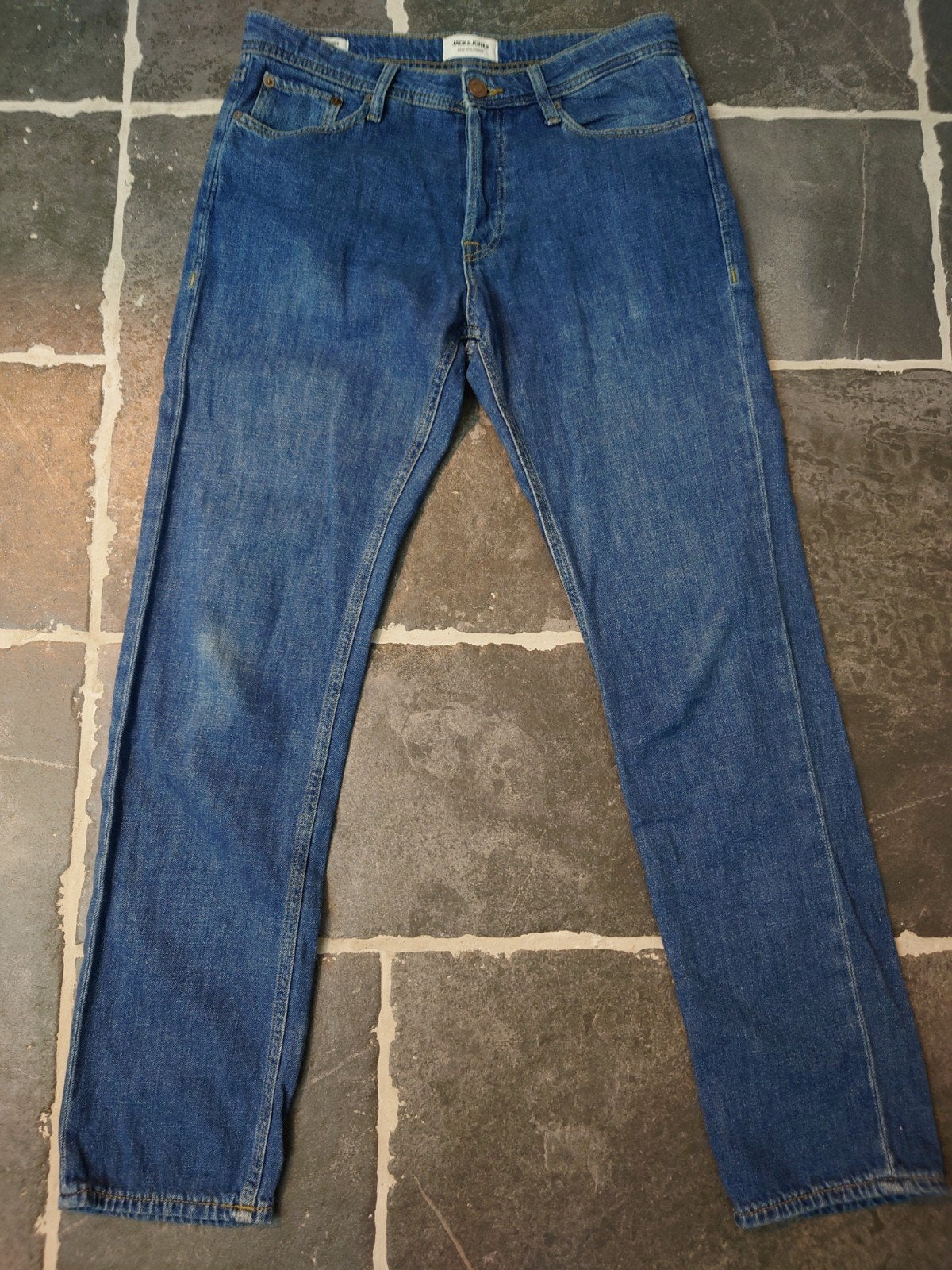 Jack & Jones, Mike, COMFORT Fit,blauw,W30 L32, zgan! Rob3032, Blauw, W32 (confectie 46) of kleiner, Ophalen of Verzenden, Zo goed als nieuw