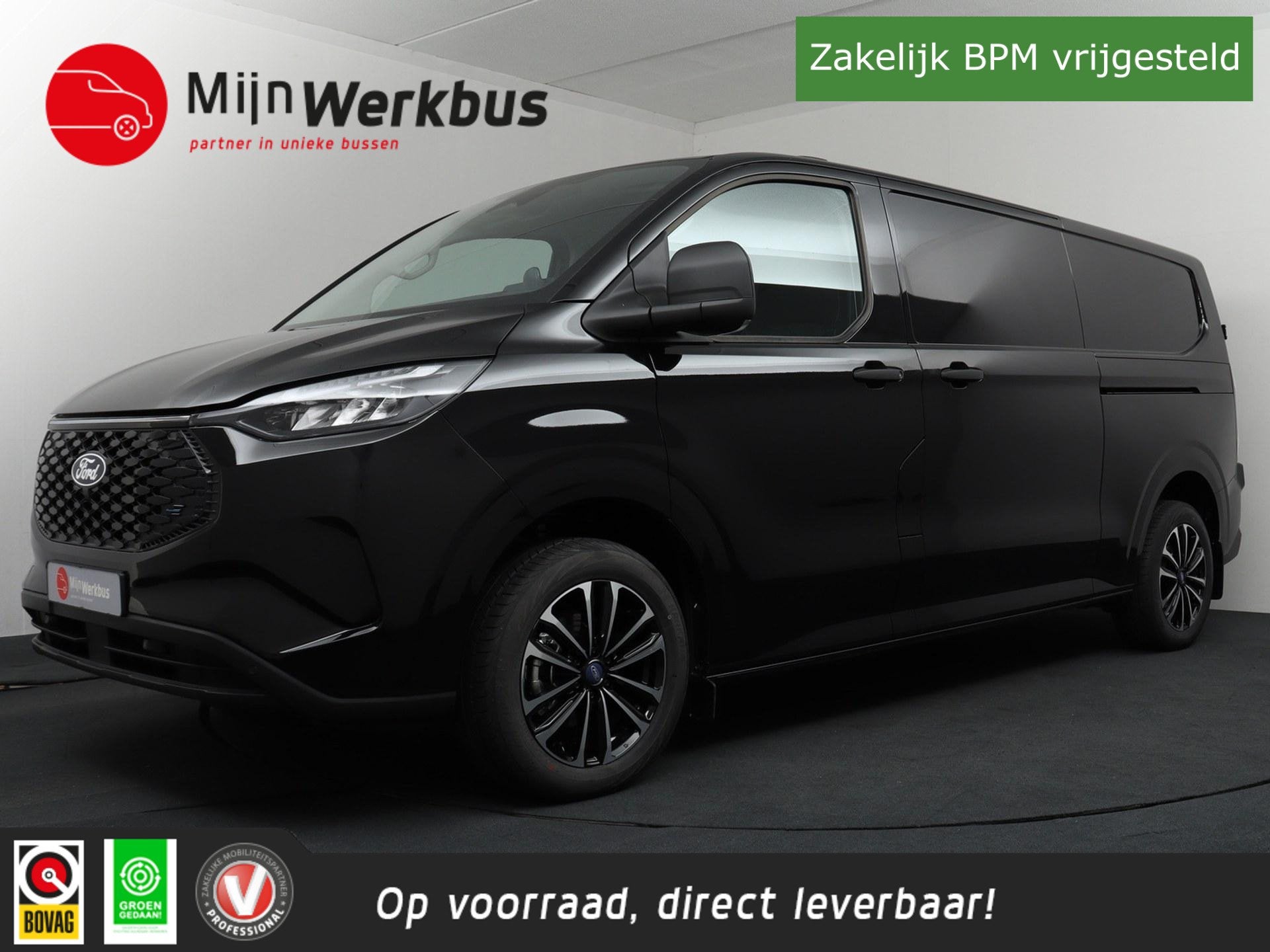 Ford E-Transit Cust. 340 L2H1 Trend 71 kWh | Camera | 2x Sch, Automaat, 71 kWh, 470 min, Zwart