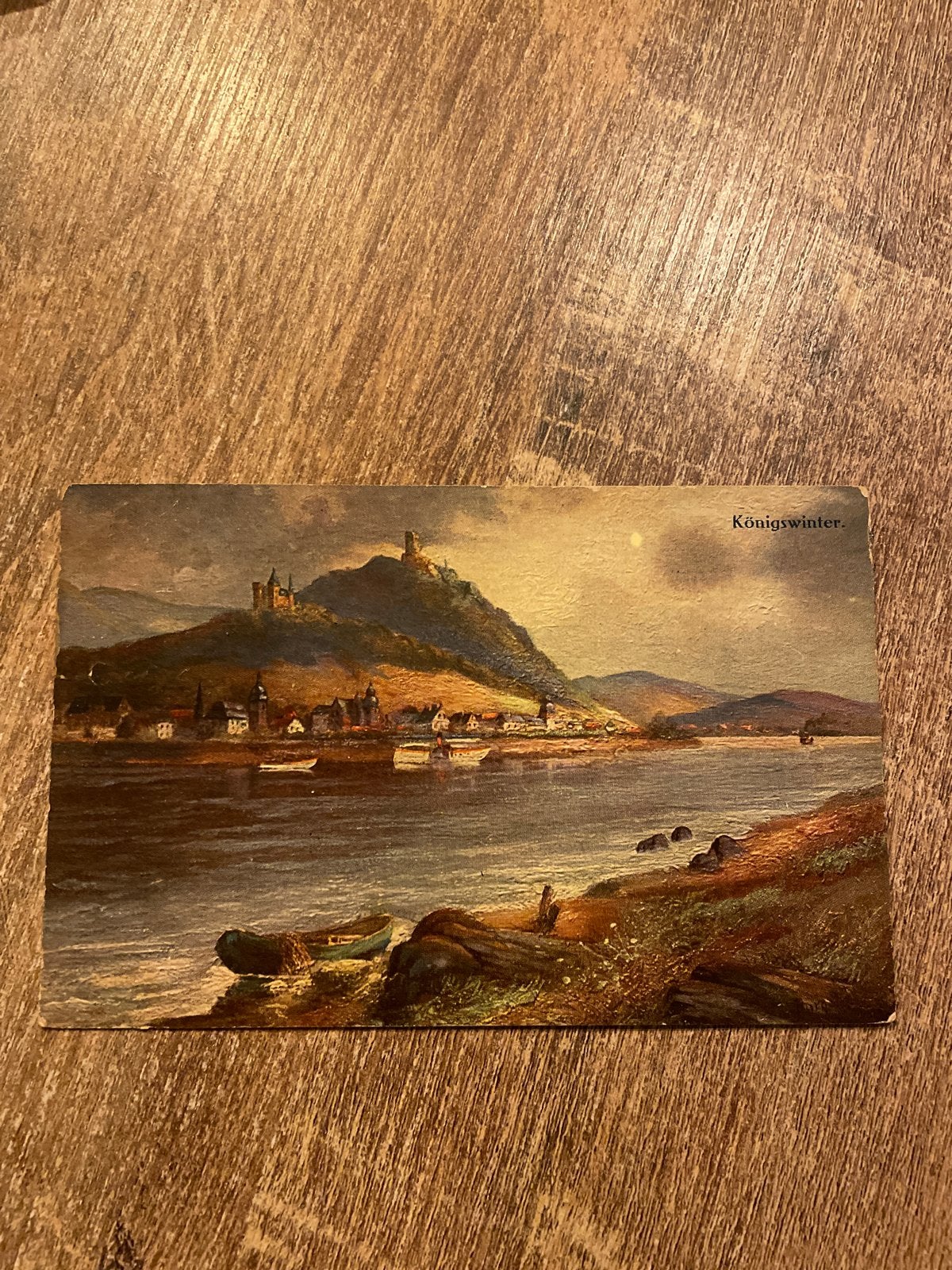 Oude ansichtkaart Königs winter, Drachenfels en Drachenburg, Verzamelen, Ophalen of Verzenden, Gelopen, Duitsland