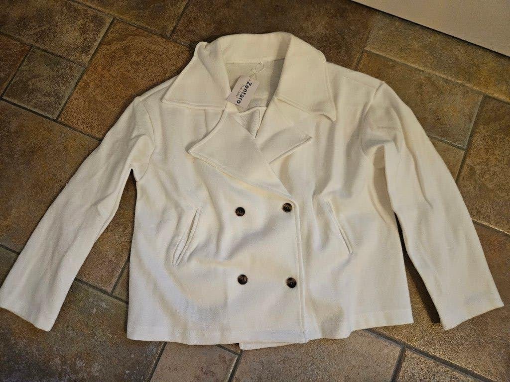 Dames jas - wit - maat L/XL - v.z.v. label "Zentaro", Ophalen of Verzenden, Nieuw, Maat 46/48 (XL) of groter, Wit