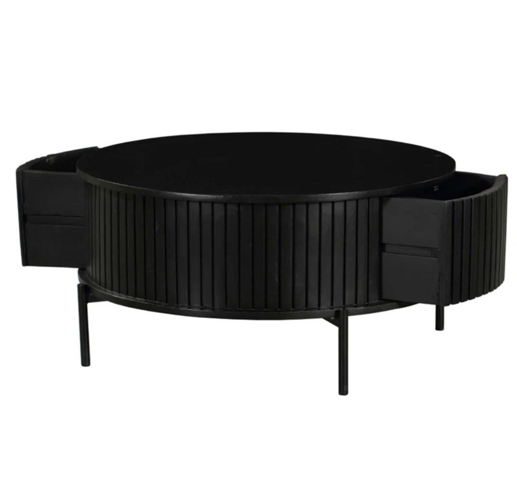 Salontafel met 2 lades, 80 cm doorsnede!!, Ophalen, 50 tot 100 cm, Rond, 50 tot 100 cm