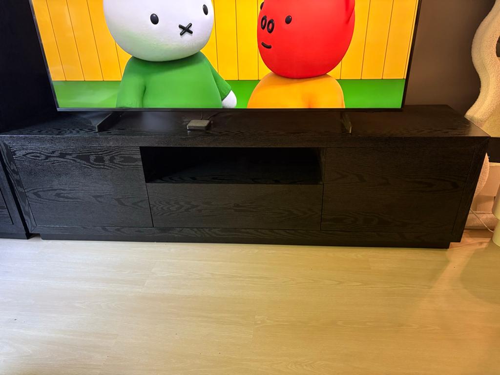 Mango houten tv-meubel 180x50 cm, Huis en Inrichting, Kasten | Televisiemeubels, Ophalen, 150 tot 200 cm, Zo goed als nieuw, Minder dan 100 cm