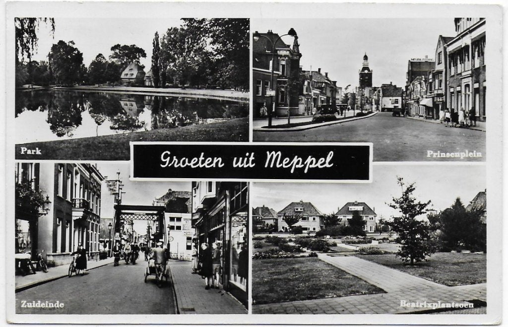 Meppel gelopen oude ansichtkaart A2448, Ophalen of Verzenden, 1960 tot 1980, Gelopen, Drenthe