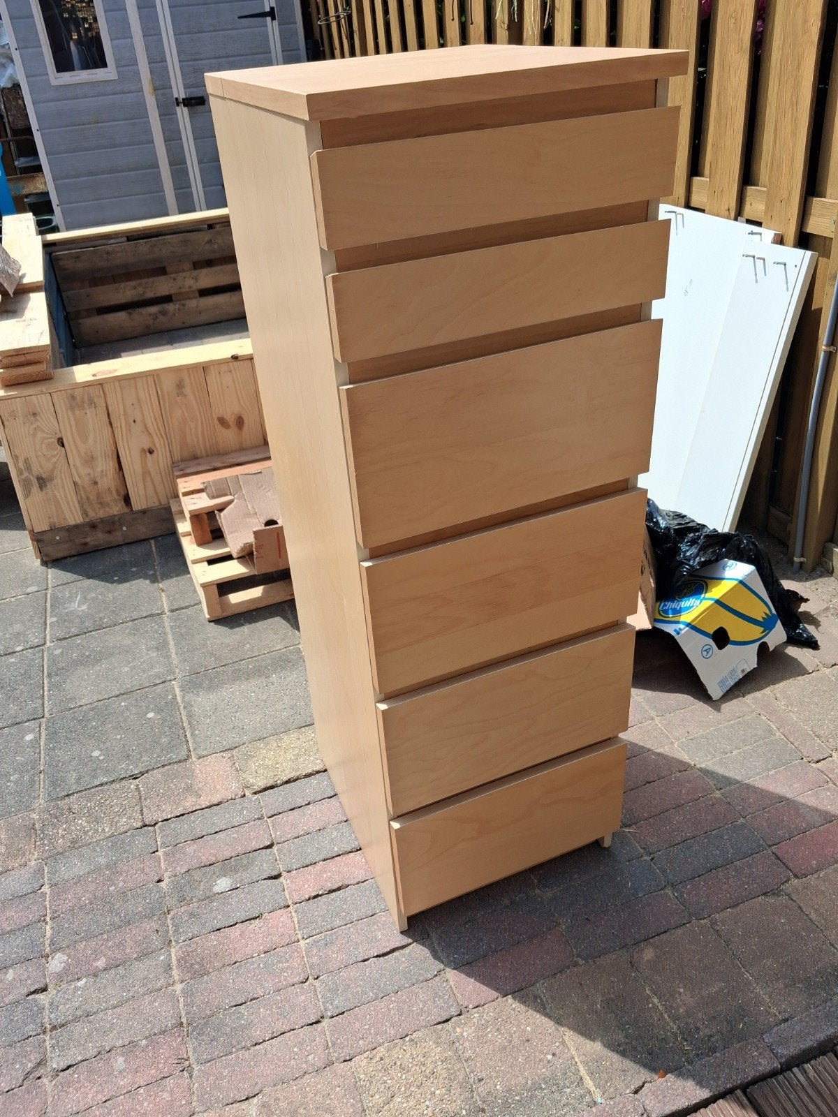 Mooie ikea malm ladekast met spiegel, Huis en Inrichting, Kasten | Ladekasten, Ophalen, Minder dan 50 cm, 5 laden of meer, Zo goed als nieuw