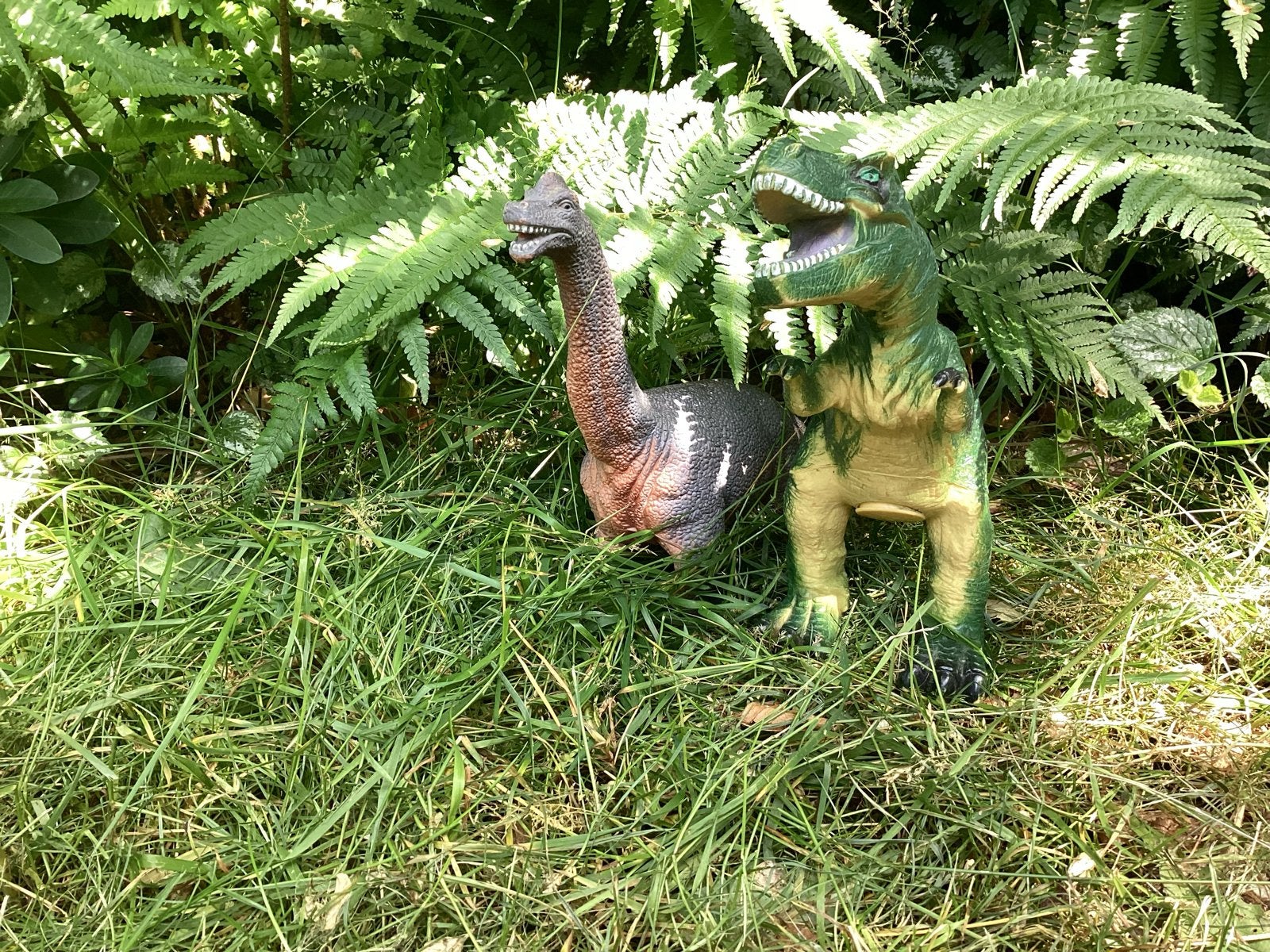 Dino speelgoed set - T-Rex en Brachiosaurus, Ophalen of Verzenden, Gebruikt