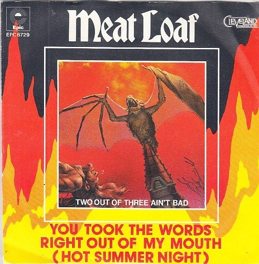 meat loaf - hot summer night  (1978), Cd's en Dvd's, Vinyl Singles, 7 inch, Ophalen of Verzenden, Pop, Fotohoes
