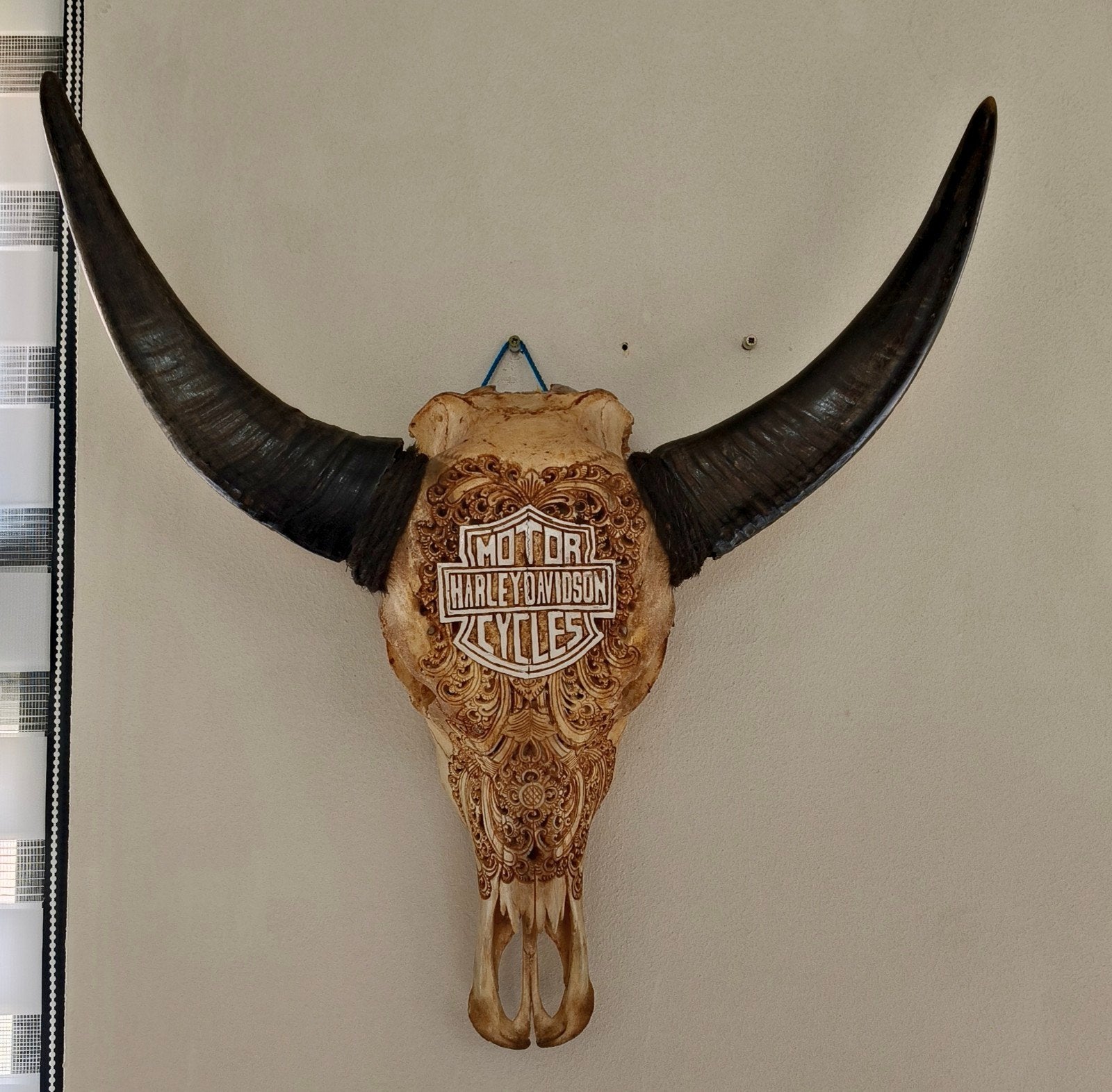 Harley Davidson buffelschedel wanddecoratie, Ophalen of Verzenden
