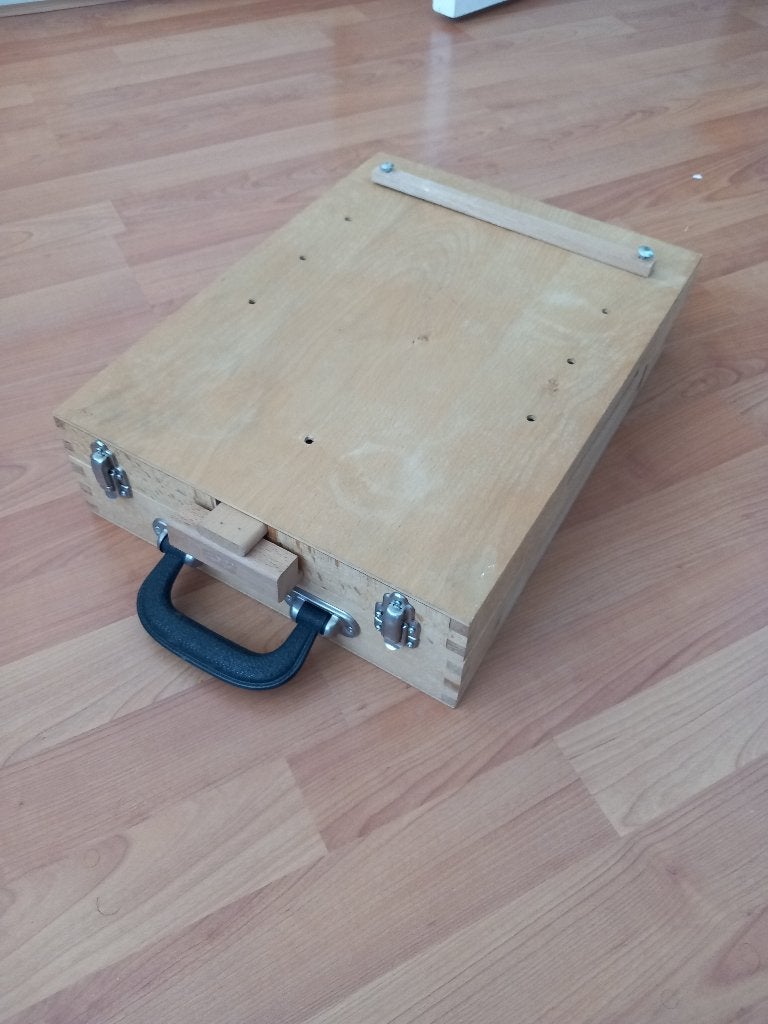 Houten kistezel / schilderskoffer 40x29x10, Ophalen of Verzenden, Gebruikt, Ezel