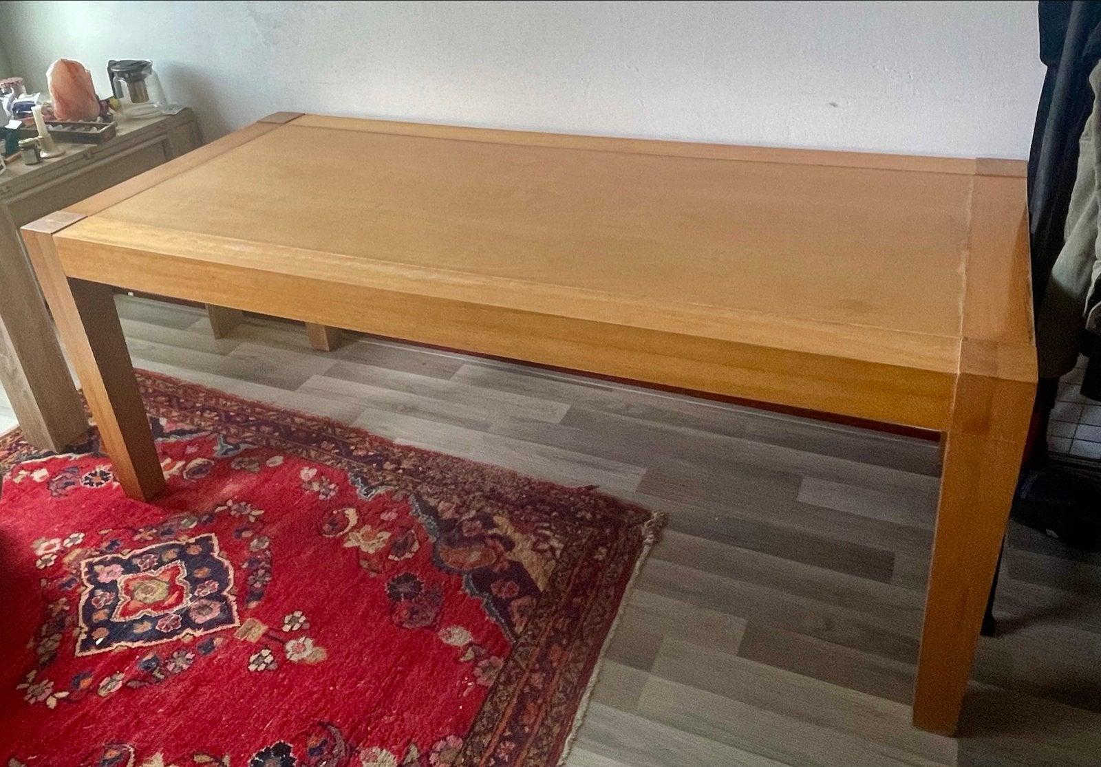 Robuuste houten eettafel, Ophalen, Gebruikt, 50 tot 100 cm, 150 tot 200 cm