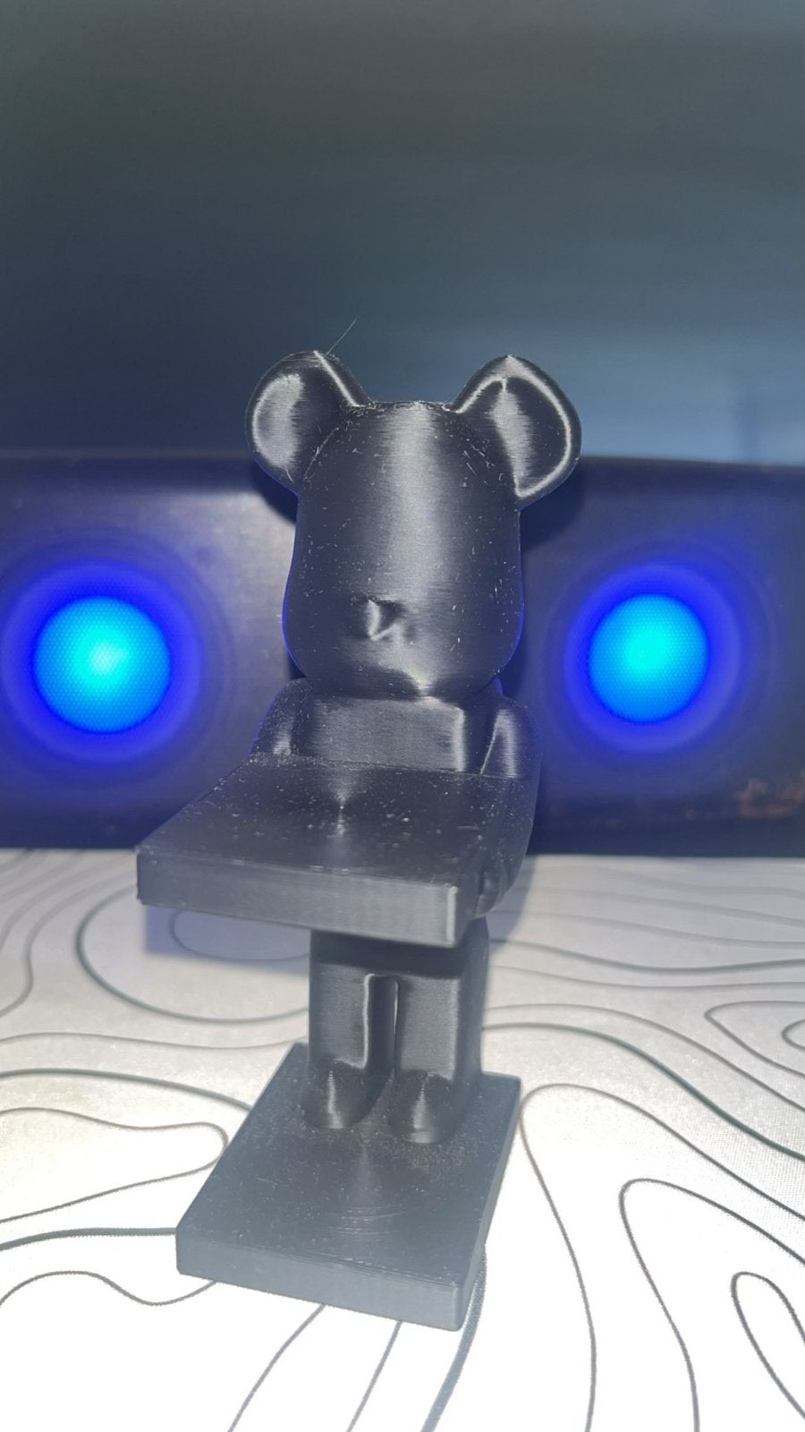 Zwarte Bearbrick 3D geprint beeldje, Ophalen of Verzenden, Nieuw
