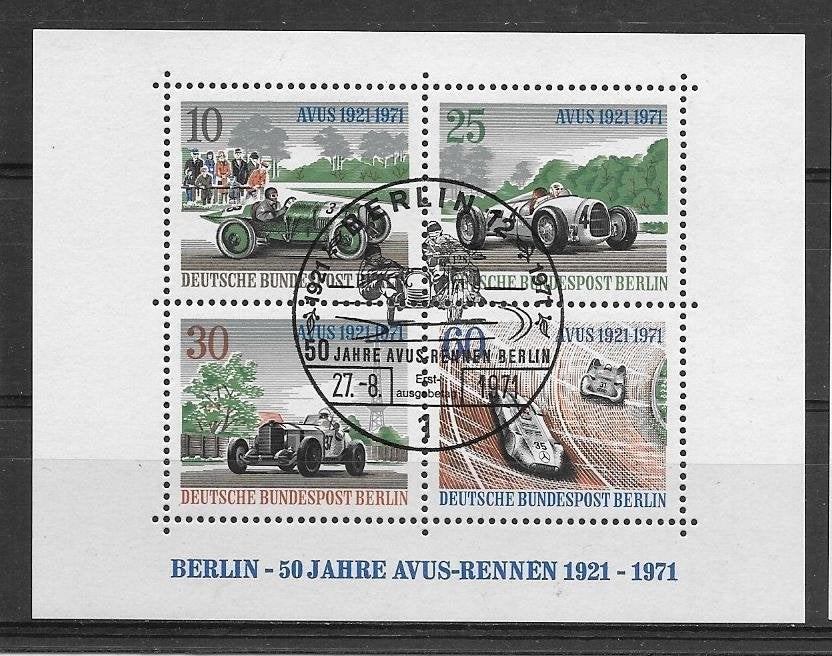 Duitsland - Berlijn 1971  Auto Race, Verzenden, BRD, Gestempeld