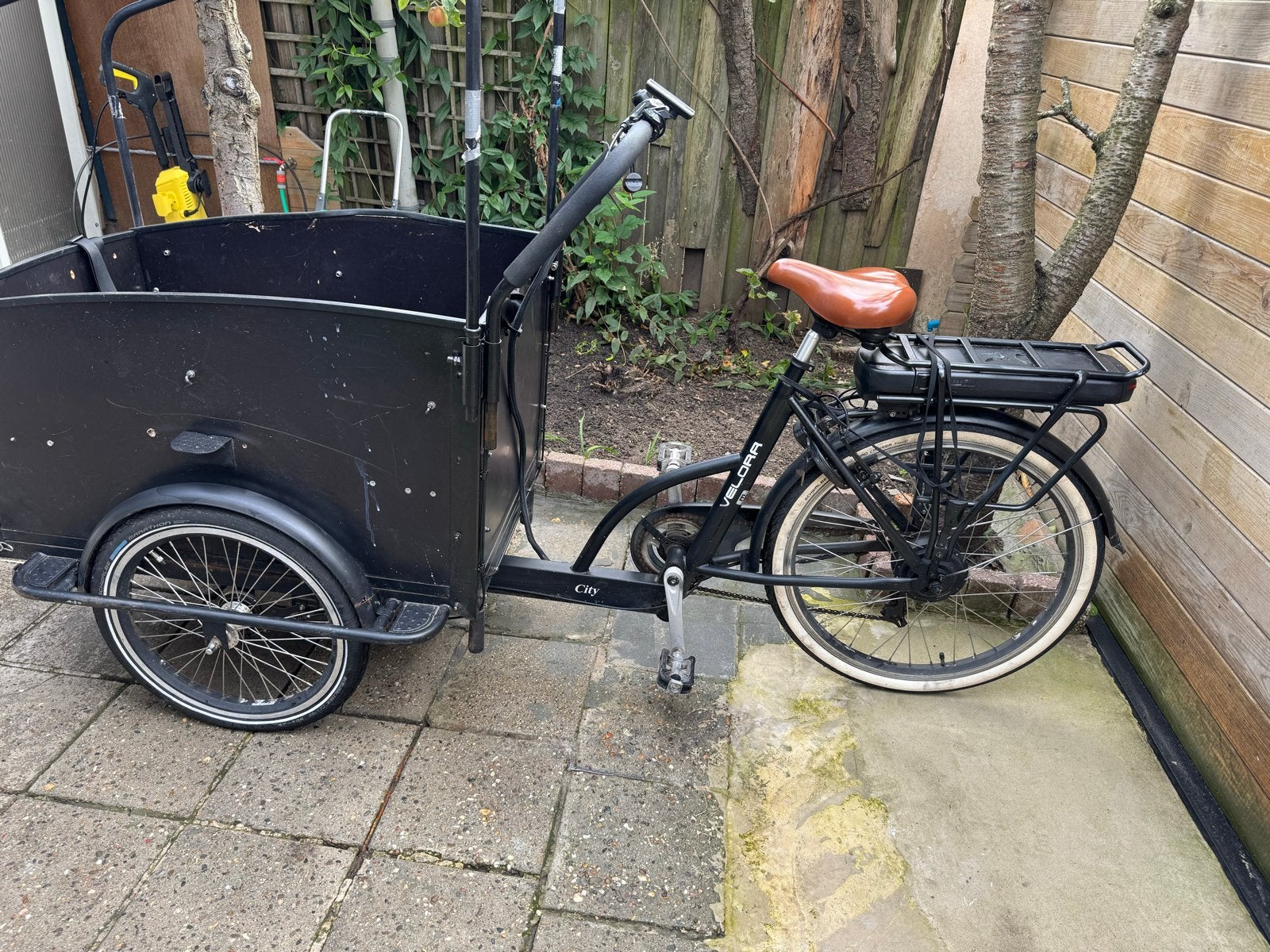Velora City Bakfiets - Elektrisch met 4 zitplaatsen, Gebruikt, Elektrisch, 2 kinderen, Schijfrem
