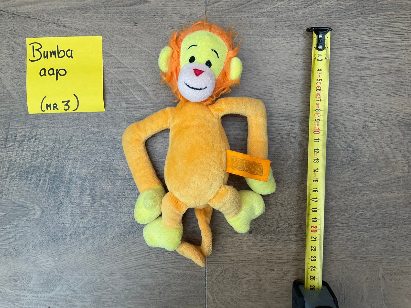 Zgan, niet kapot, Aapje Poppa knuffel van Bumba Studio 100, Verzamelen, Ophalen, Overige figuren, Zo goed als nieuw, Beeldje of Figuurtje