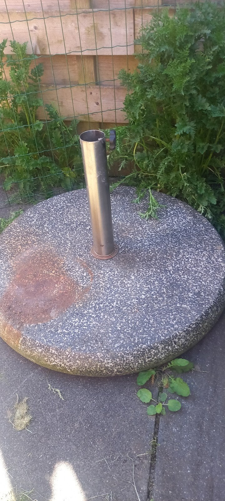 Zware parasol voet van steen, Tuin en Terras, Parasols, Ophalen, Minder dan 1 meter, Parasolvoet