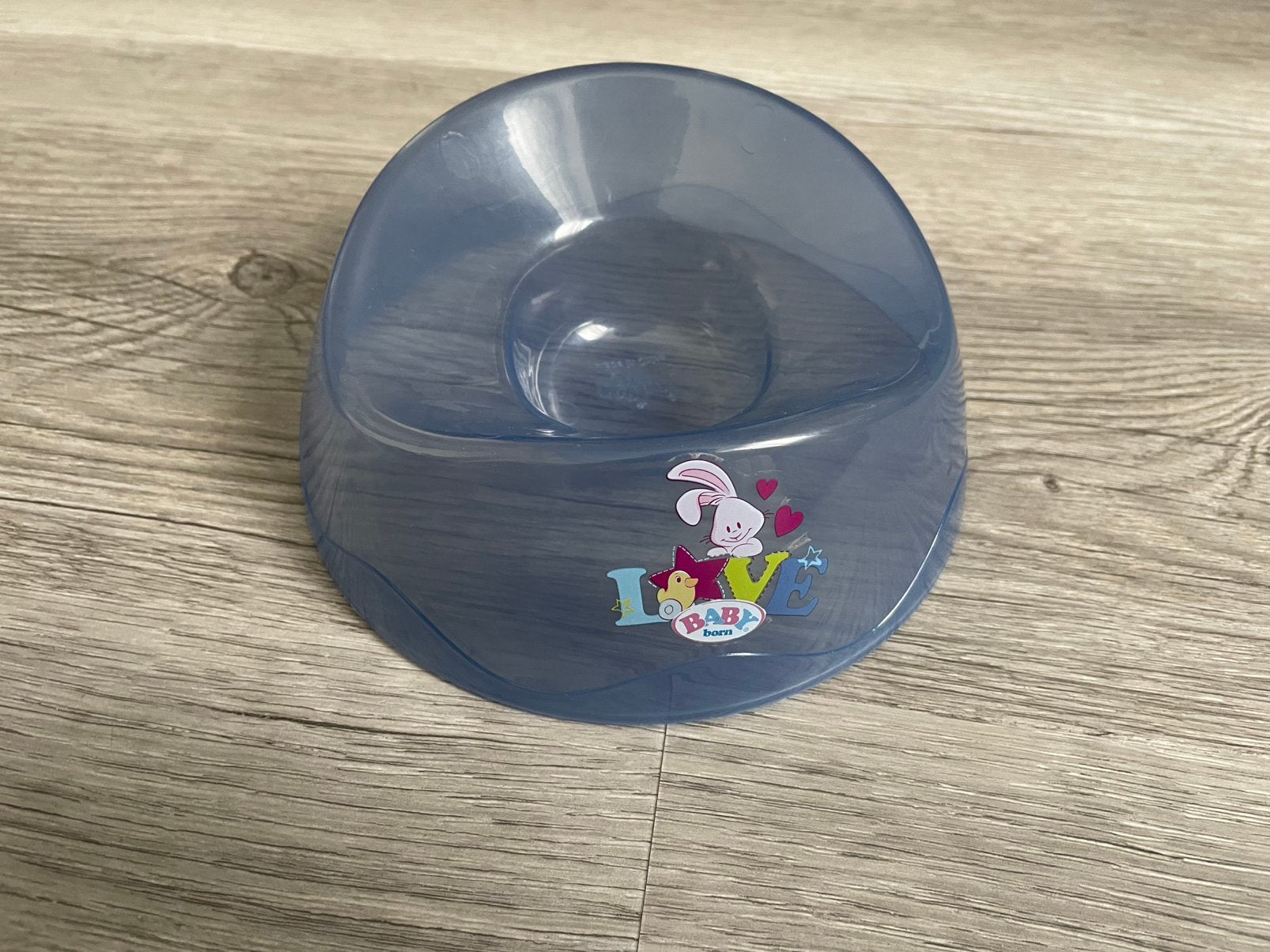 Baby Born potje blauw met konijn en hartjes, Ophalen of Verzenden, Zo goed als nieuw, Ontdekken