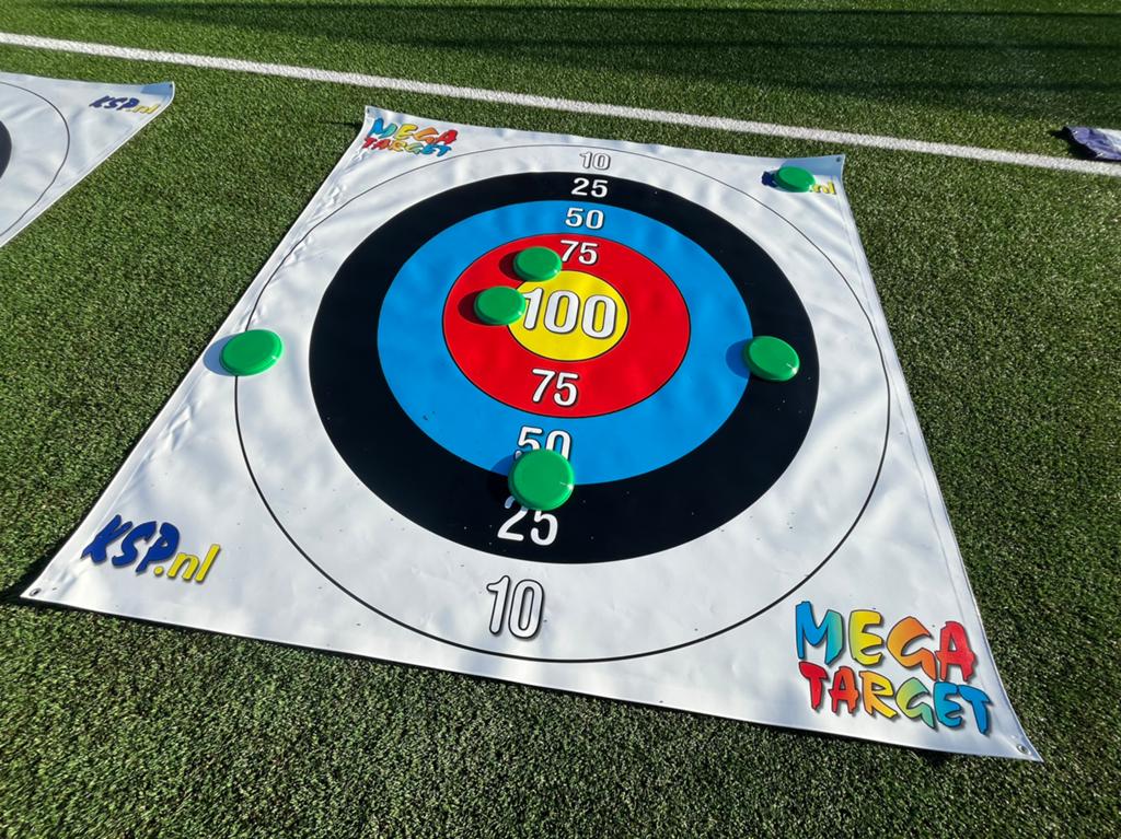 Mega Frisbee Target, Doel, voetbal curling (springkussen), Hobby en Vrije tijd, Feestartikelen, Nieuw, Overige, Ophalen of Verzenden