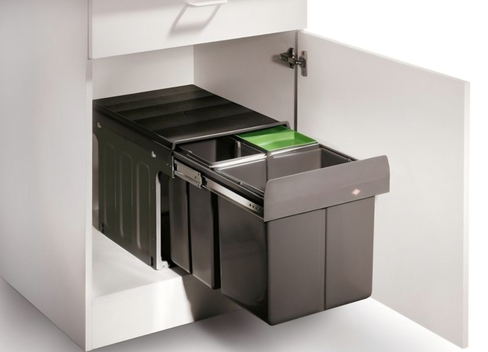 Wesco Bio Trio Maxi Inbouw Prullenbak, Huis en Inrichting, Woonaccessoires | Prullenbakken, 40 liter of meer, Ophalen, Nieuw, Kunststof
