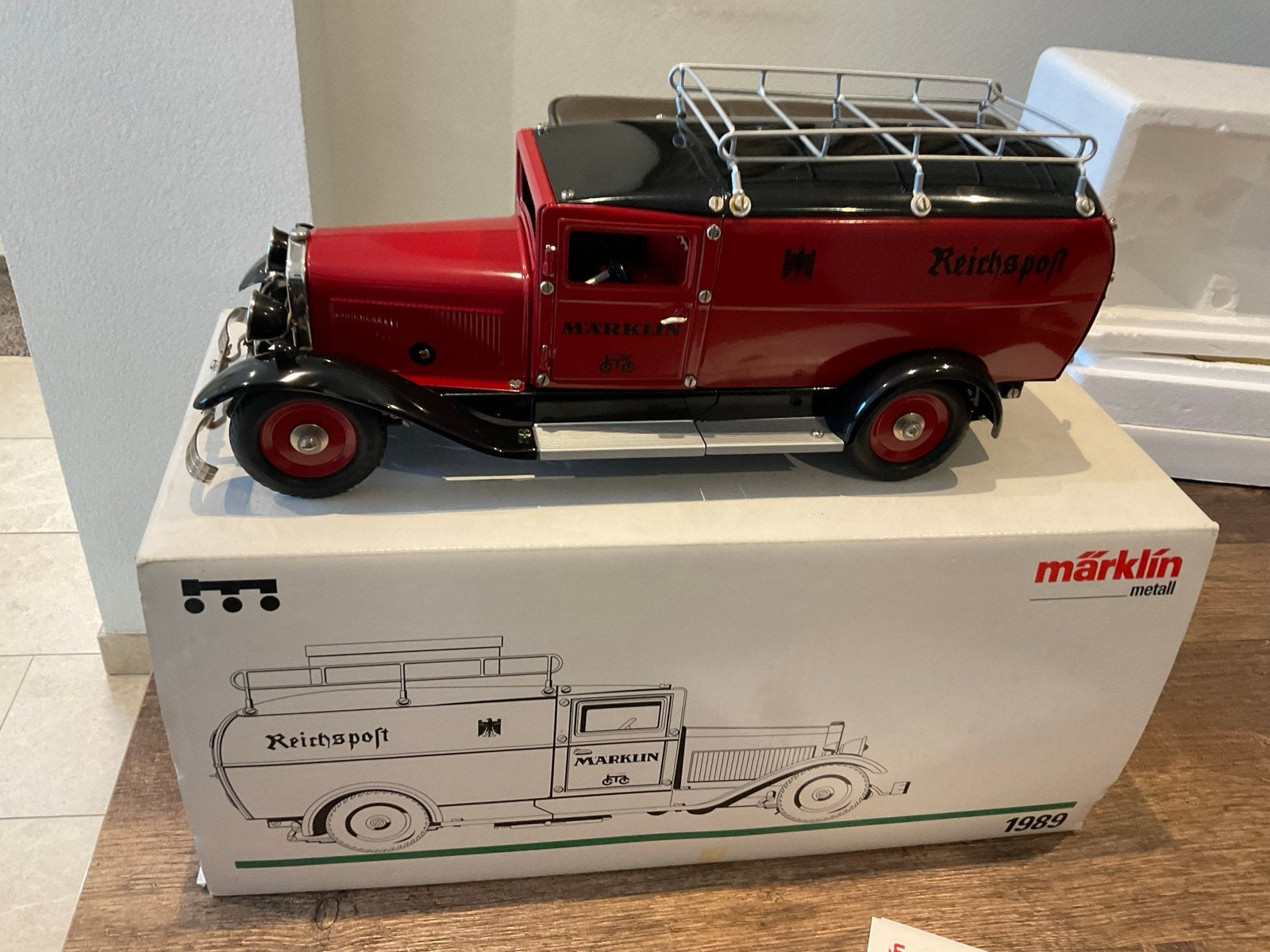 Märklin Metall Reichspostwagen 1989 - Zeldzaam Model, Ophalen of Verzenden, Zo goed als nieuw, Bus of Vrachtwagen