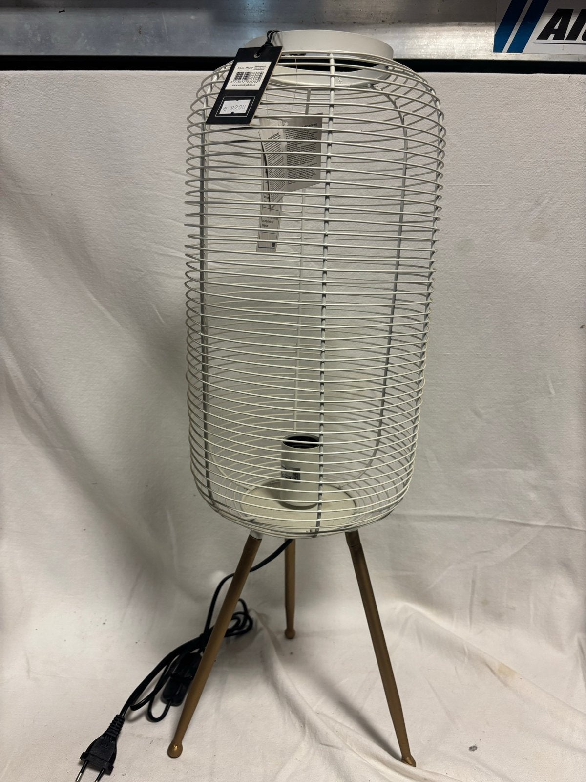 Countryfield Staande Lamp - Wit Metaal met Statiefpoten, 100 tot 150 cm, Nieuw, Metaal, E27 (groot)