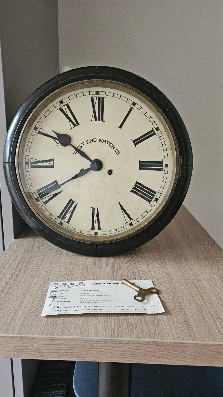 Antieke Engelse Stationsklok - West End Watch Co., Ophalen
