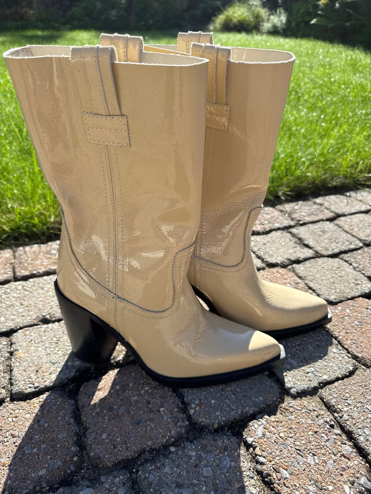 Bronx cowboylaarzen lakleer beige maat 38, Kleding | Dames, Beige, Lage of Enkellaarzen, Ophalen of Verzenden, Zo goed als nieuw