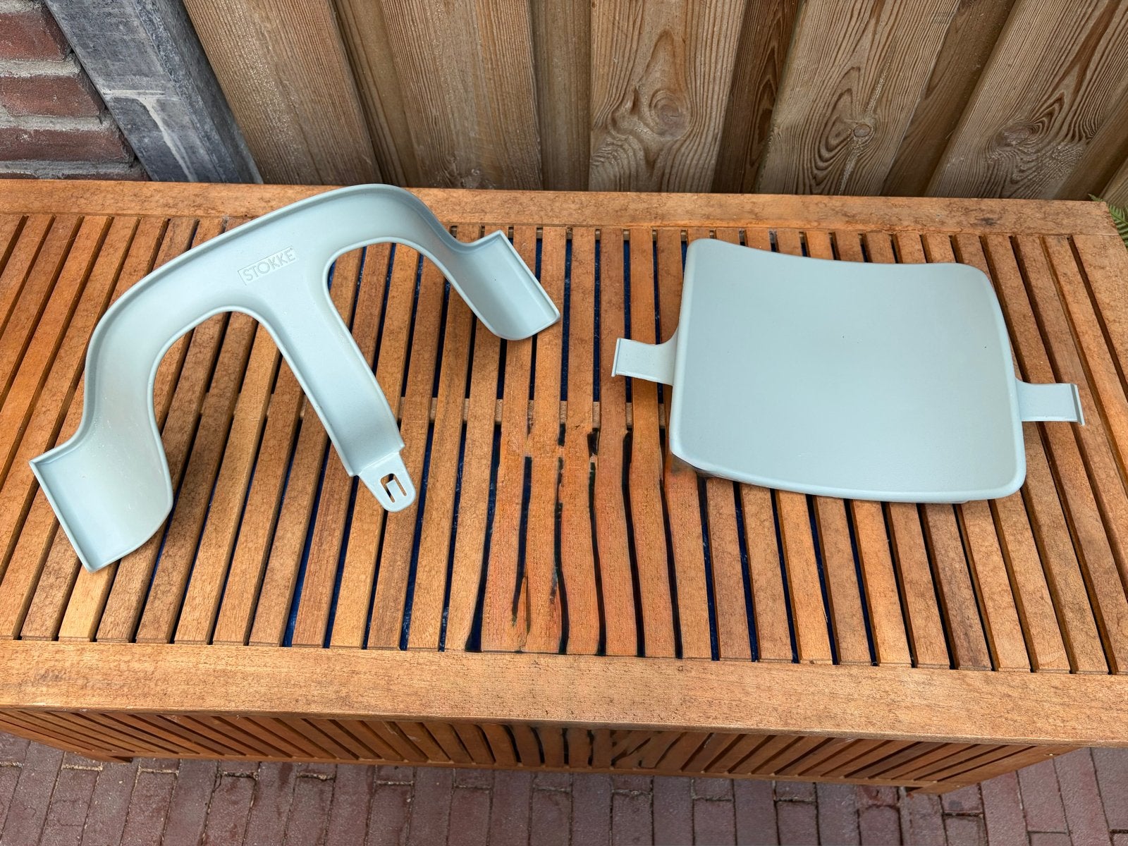 Stokke Tripp Trapp babyset - Groen, Ophalen, Zo goed als nieuw, Meegroeistoel, Aanschuifbaar