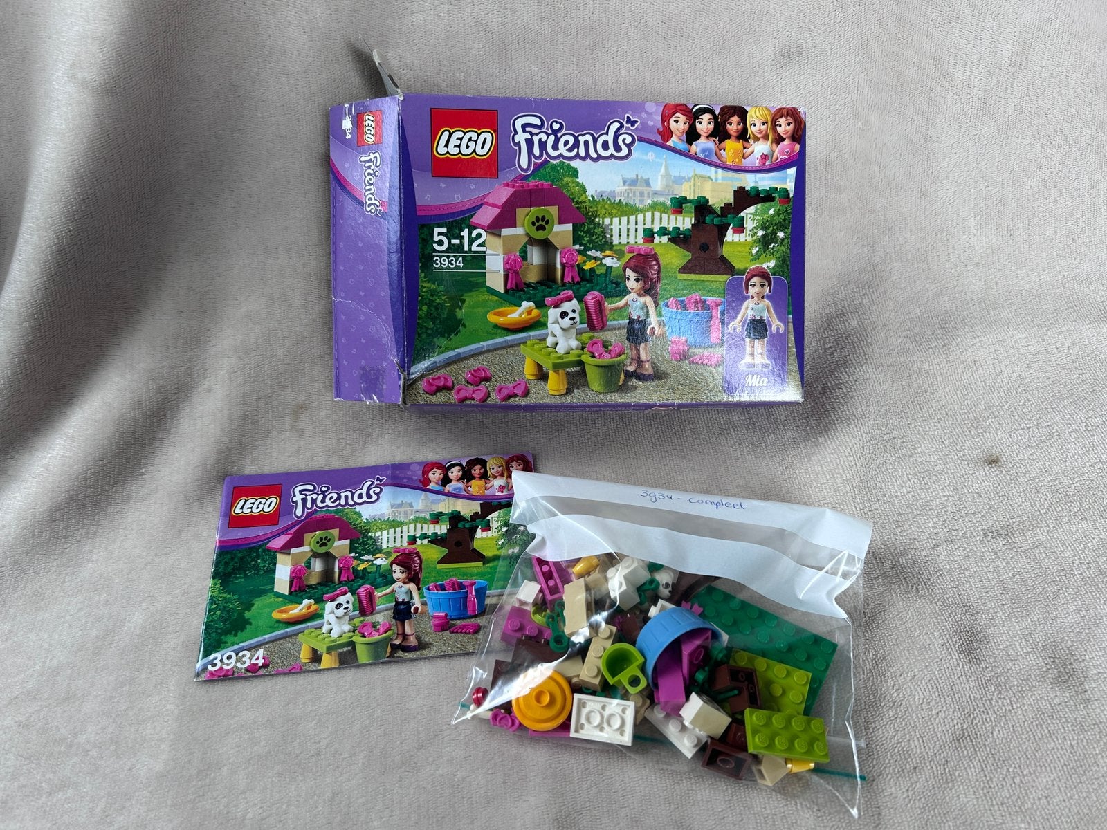 Lego Friends 3934 - Mia’s puppyhuis, Ophalen of Verzenden, Zo goed als nieuw