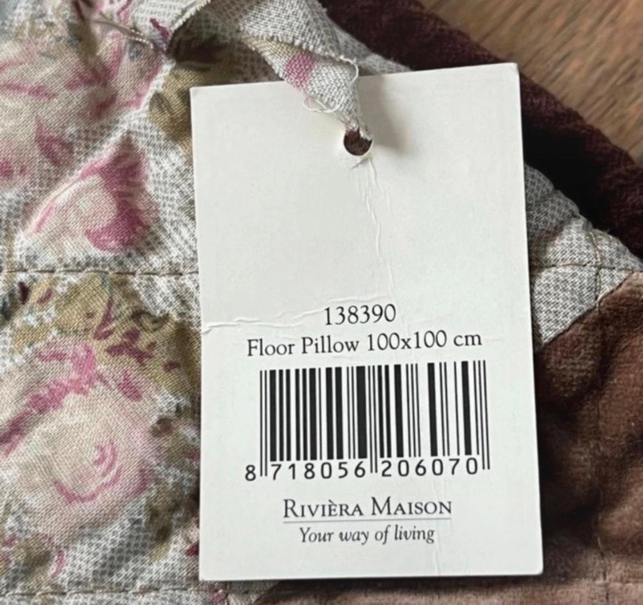 RIVIERA MAISON FLOOR PILLOW COVER NIEUW!, Huis en Inrichting, Ophalen of Verzenden, Nieuw, Vierkant