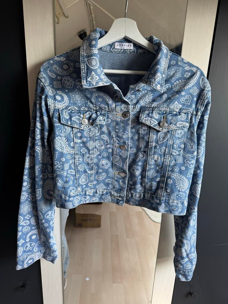 Loavies spijkerjas met print, Ophalen of Verzenden, Zo goed als nieuw, Maat 36 (S), Blauw